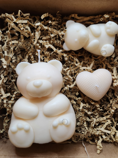 Bougie Combo- Ourson et coeur