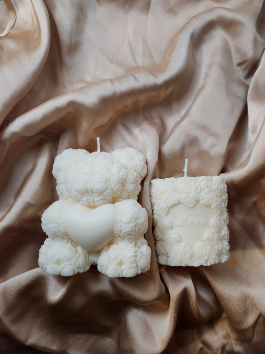 Lot Ourson avec coeur et Gâteau amour