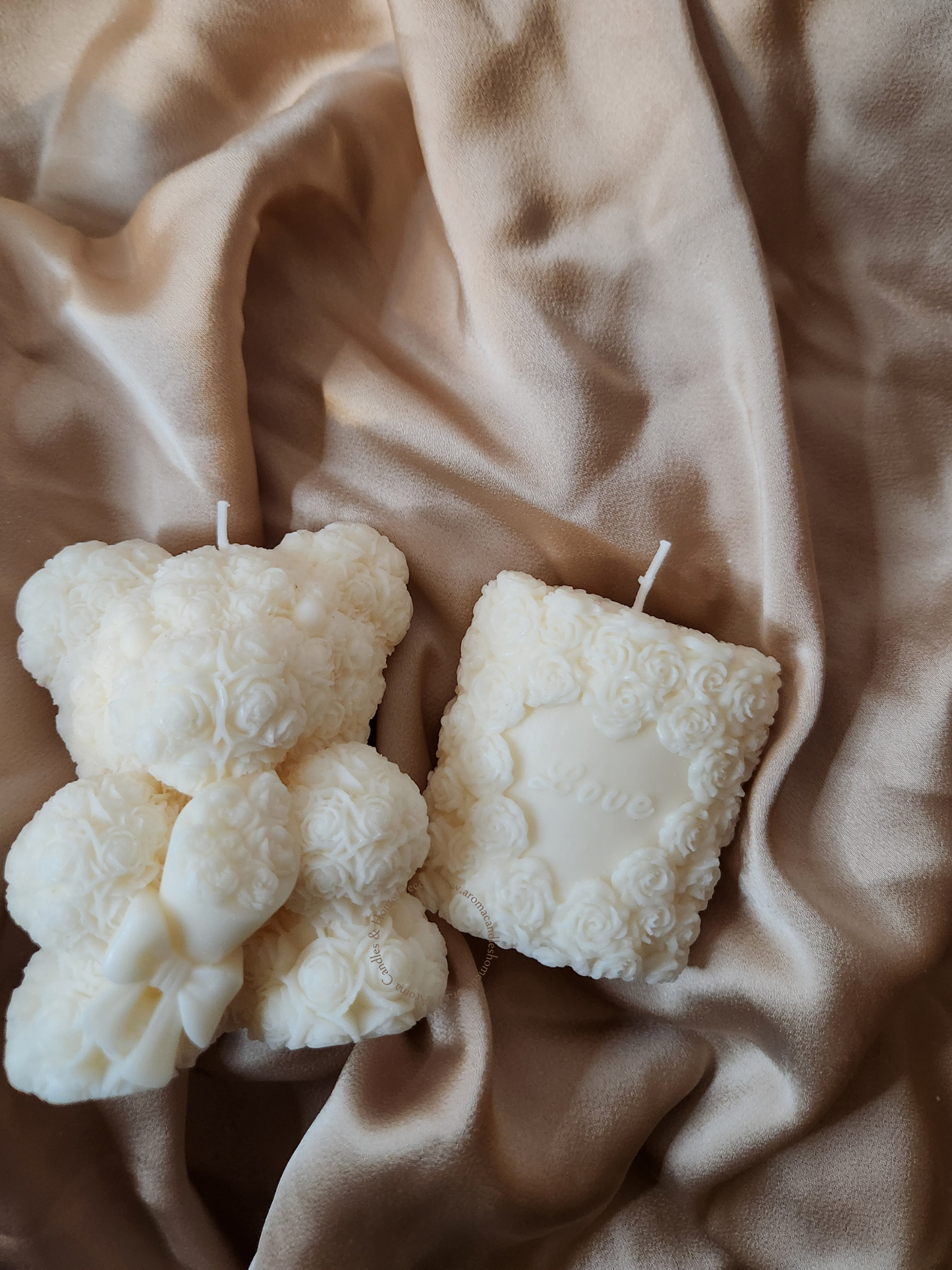 Lot Ourson avec bouquet de fleur et Gâteau d'amour