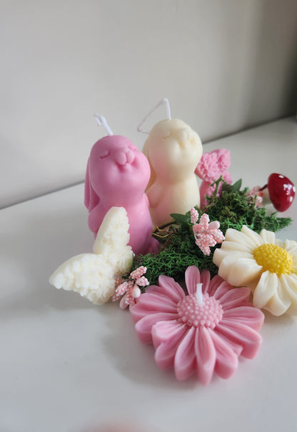 Lot de 2 petits lapins mignons